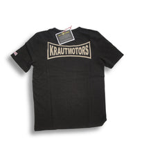 Laden Sie das Bild in den Galerie-Viewer, KRAUTMOTORS "Sprint Race" T-Shirt Blau/Oliv/Creme/Braun