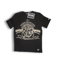 Laden Sie das Bild in den Galerie-Viewer, KRAUTMOTORS "Sprint Race" T-Shirt Blau/Oliv/Creme/Braun