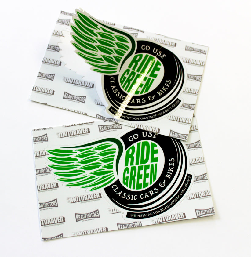 Aufkleber "Ride Green"