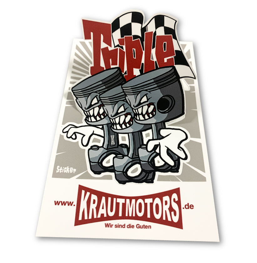 Aufkleber "Triple" Dreizylinder