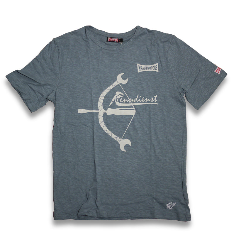 Renndienst "Bogen" T-Shirt Blau/Oliv/Creme/Braun