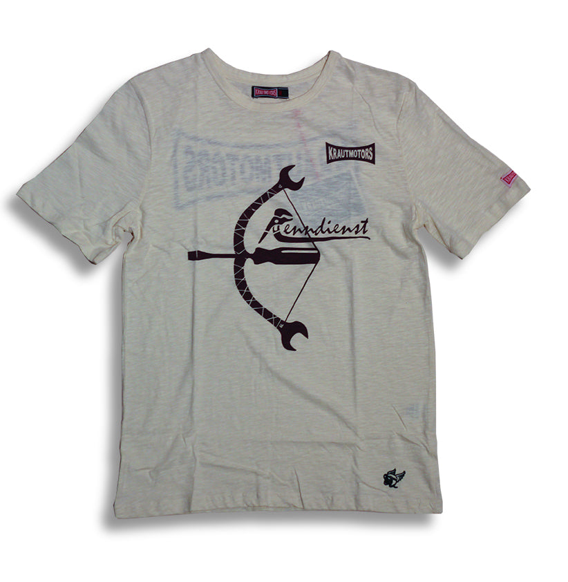 Renndienst "Bogen" T-Shirt Blau/Oliv/Creme/Braun