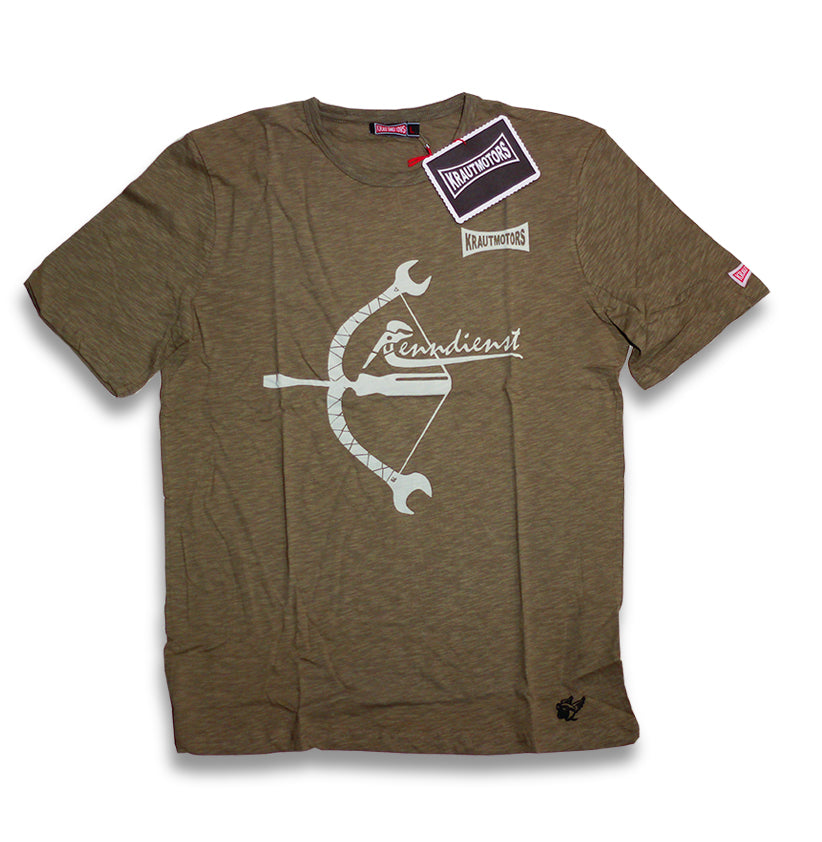 Renndienst "Bogen" T-Shirt Blau/Oliv/Creme/Braun