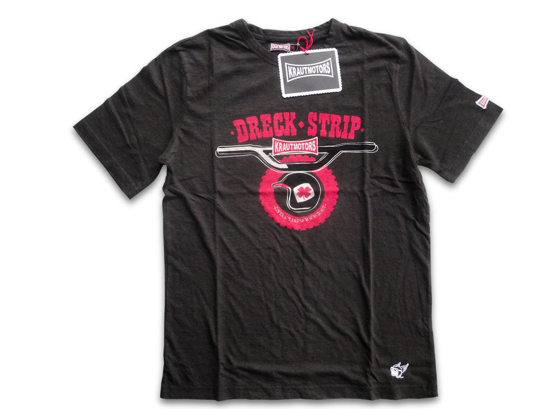 Krautmotors "Dreck Strip" T-Shirt Blau/Creme/Braun