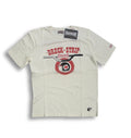 Krautmotors "Dreck Strip" T-Shirt Blau/Creme/Braun