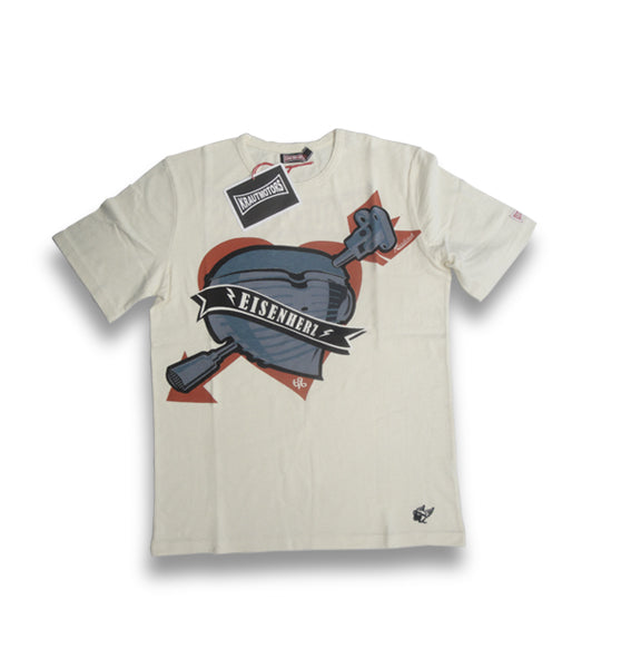 BMW  T-Shirt "Eisenherz" Oliv/Creme/Braun