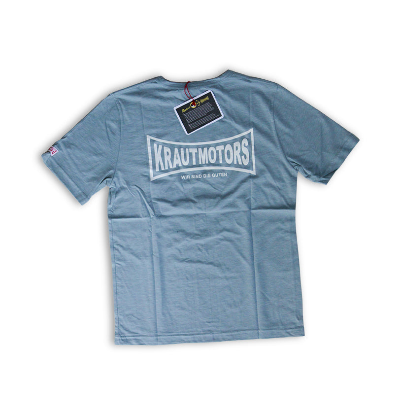 KRAUTMOTORS "MAKE RACE NOT WAR" T-Shirt Blau/Oliv