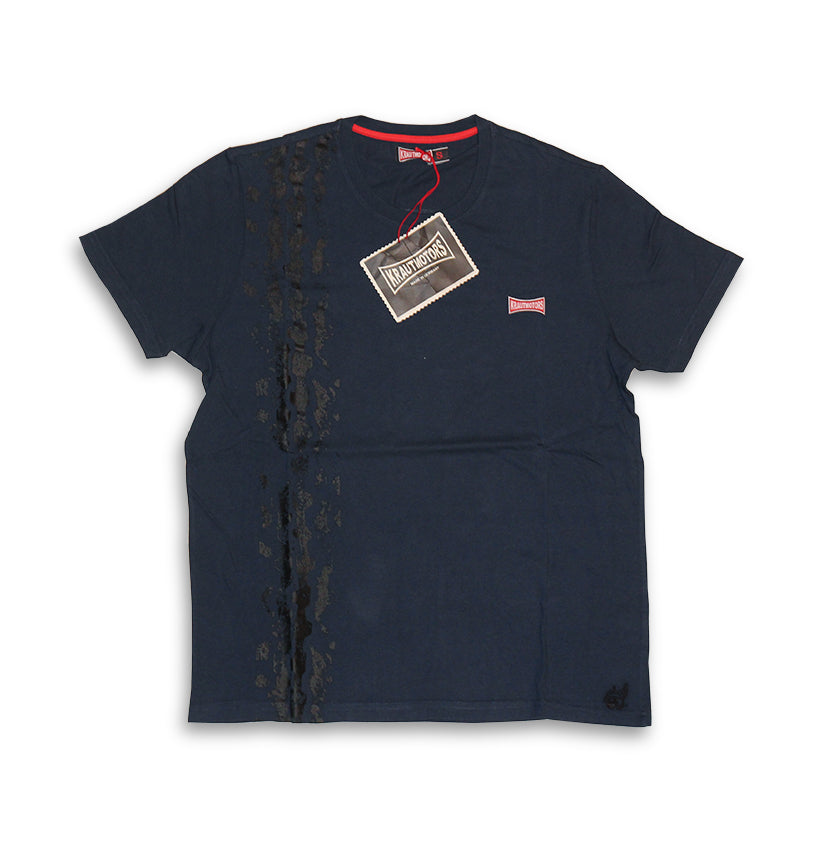 Krautmotors "Reifenspur" T-Shirt Blau/Schwarz