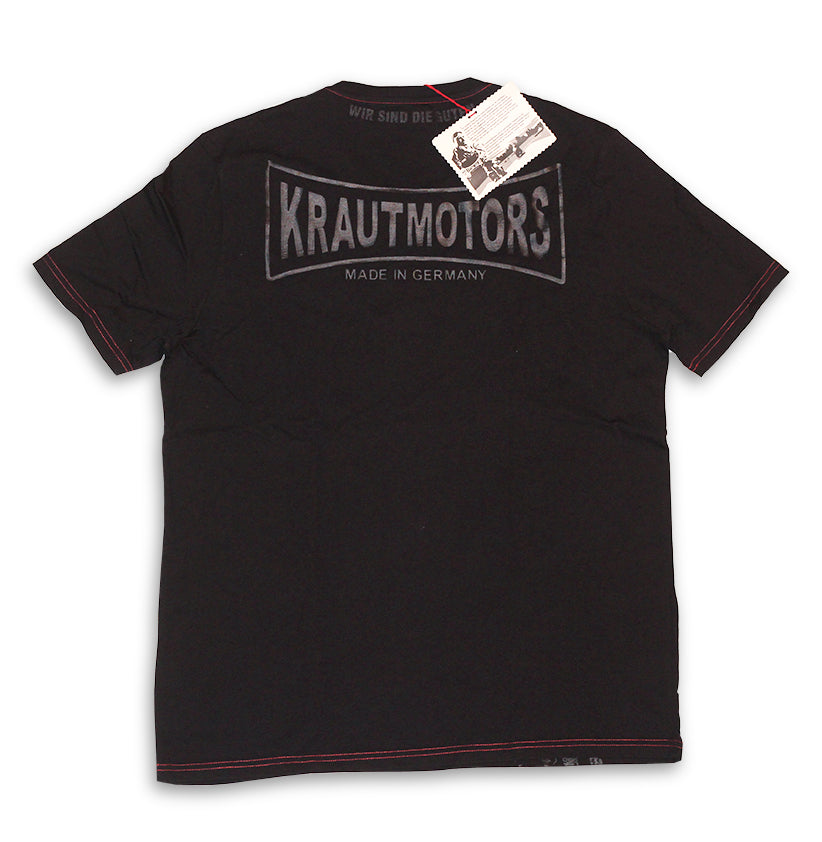Krautmotors "Reifenspur" T-Shirt Blau/Schwarz