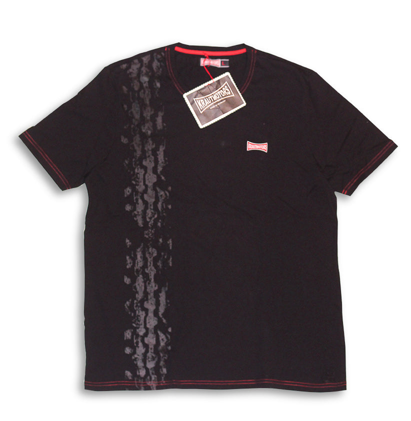 Krautmotors "Reifenspur" T-Shirt Blau/Schwarz