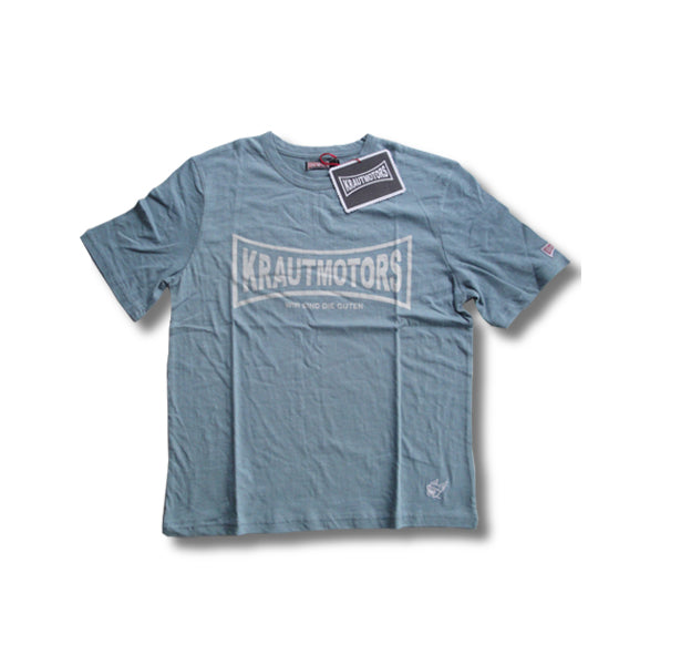 Krautmotors "Wir sind die Guten" T-Shirt Blau/Oliv/Creme/Braun